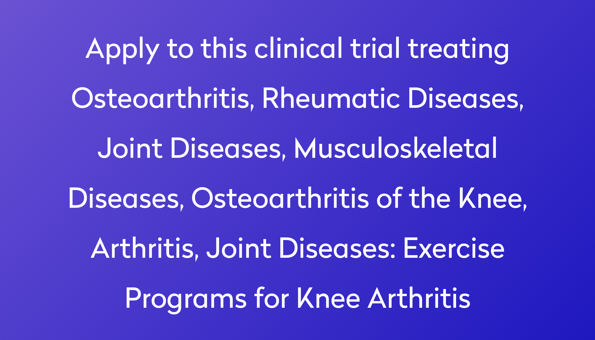 exercise-programs-for-knee-arthritis-clinical-trial-2024-power